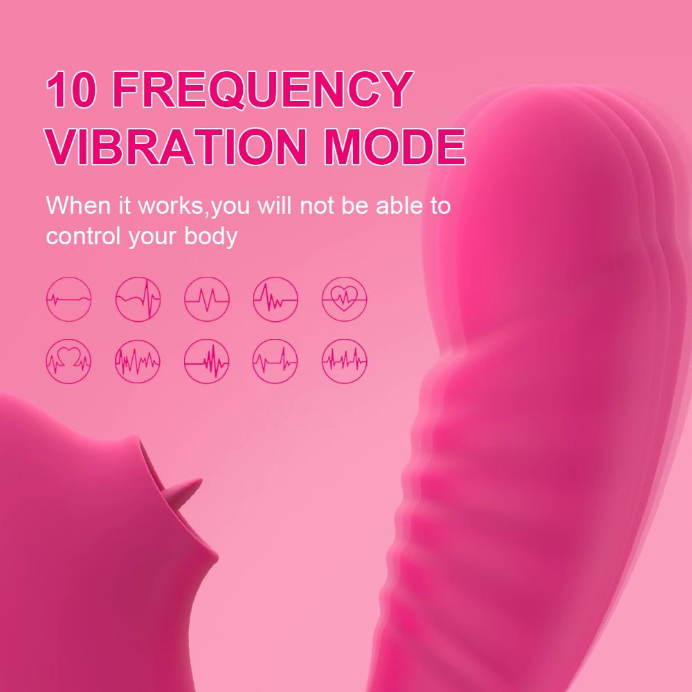 2 in 1 Female Clitoral Sucking Vibrator Clitoral Stimulation Vibrating Dildo G spot Sucking Sex Vibrator for Women