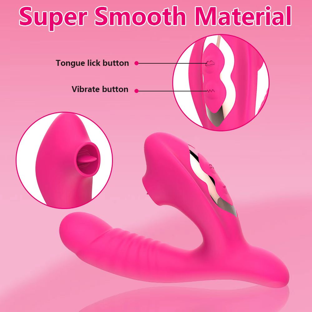 2 in 1 Female Clitoral Sucking Vibrator Clitoral Stimulation Vibrating Dildo G spot Sucking Sex Vibrator for Women