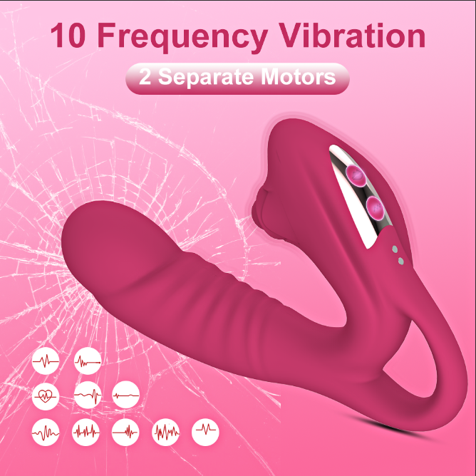 10-frequency dual vibration couple flirting masturbation device for women wearable dildo adult products