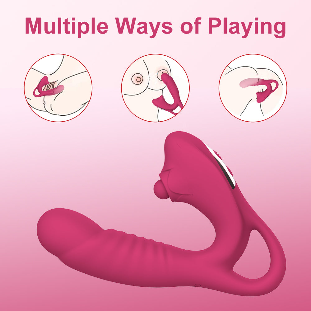 10-frequency dual vibration couple flirting masturbation device for women wearable dildo adult products