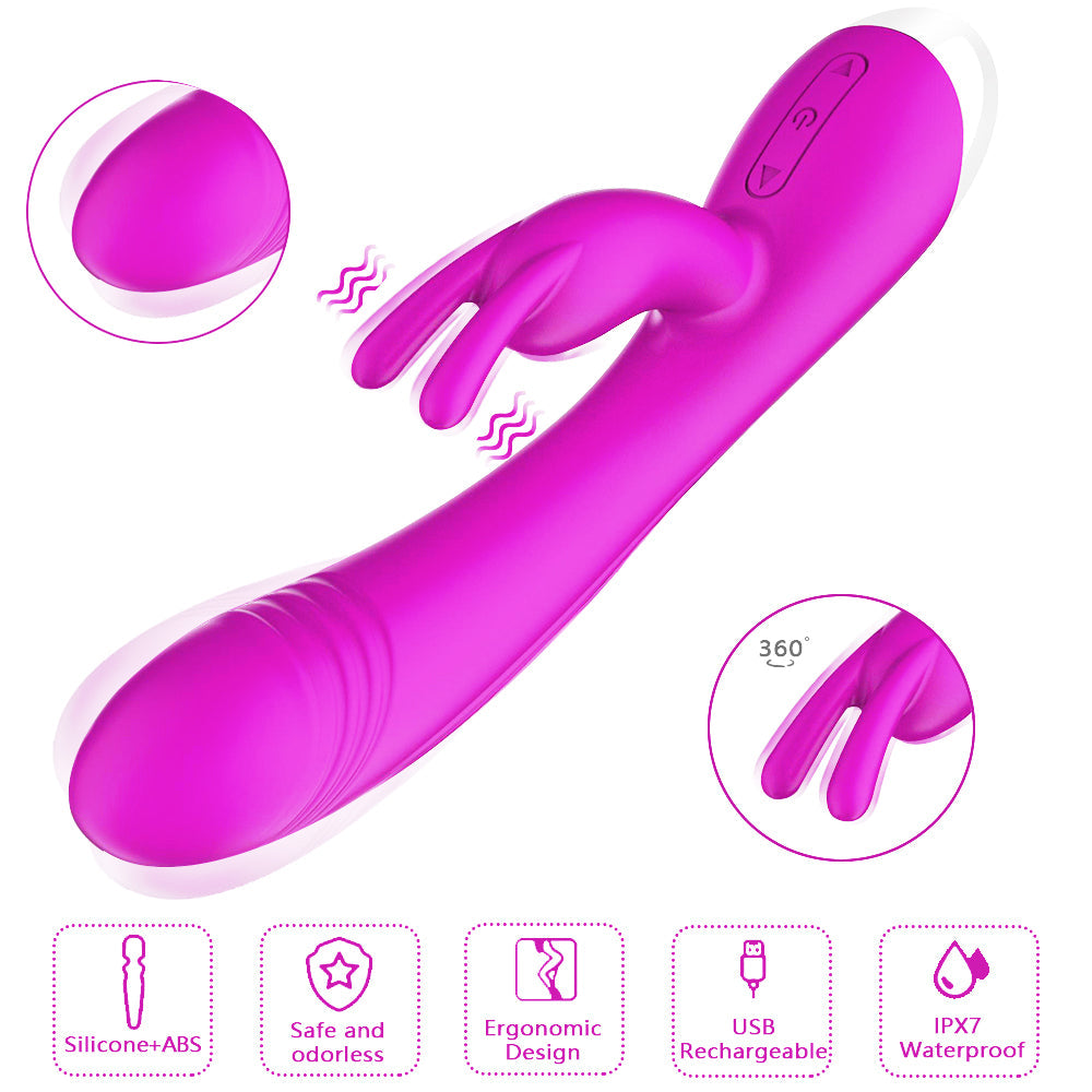 Adult products, 10 frequency double headed rabbit massage stick, female masturbator, vibrator, sex products