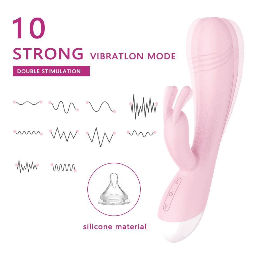 Adult products, 10 frequency double headed rabbit massage stick, female masturbator, vibrator, sex products