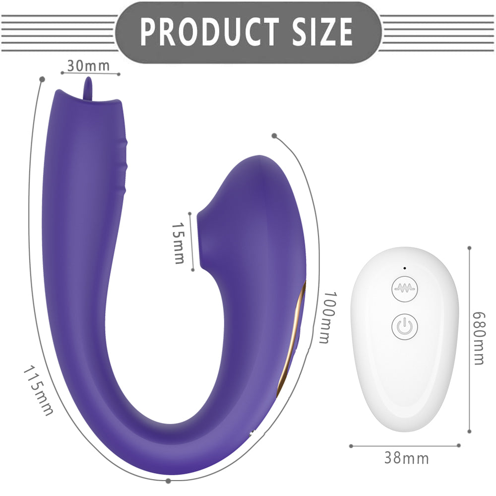 Waterproof 2 in 1 licking tongue vibrator g spot nipple clitoral stimulator sucking Masturbator women vibrator
