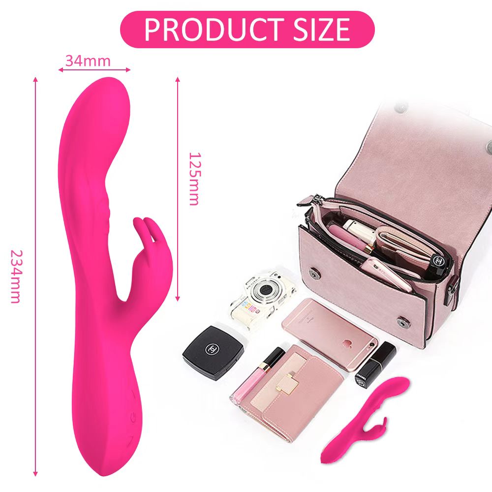10 frequency Dual motor women vibrator g spot clitoral stimulator Heating rabbit vibrator