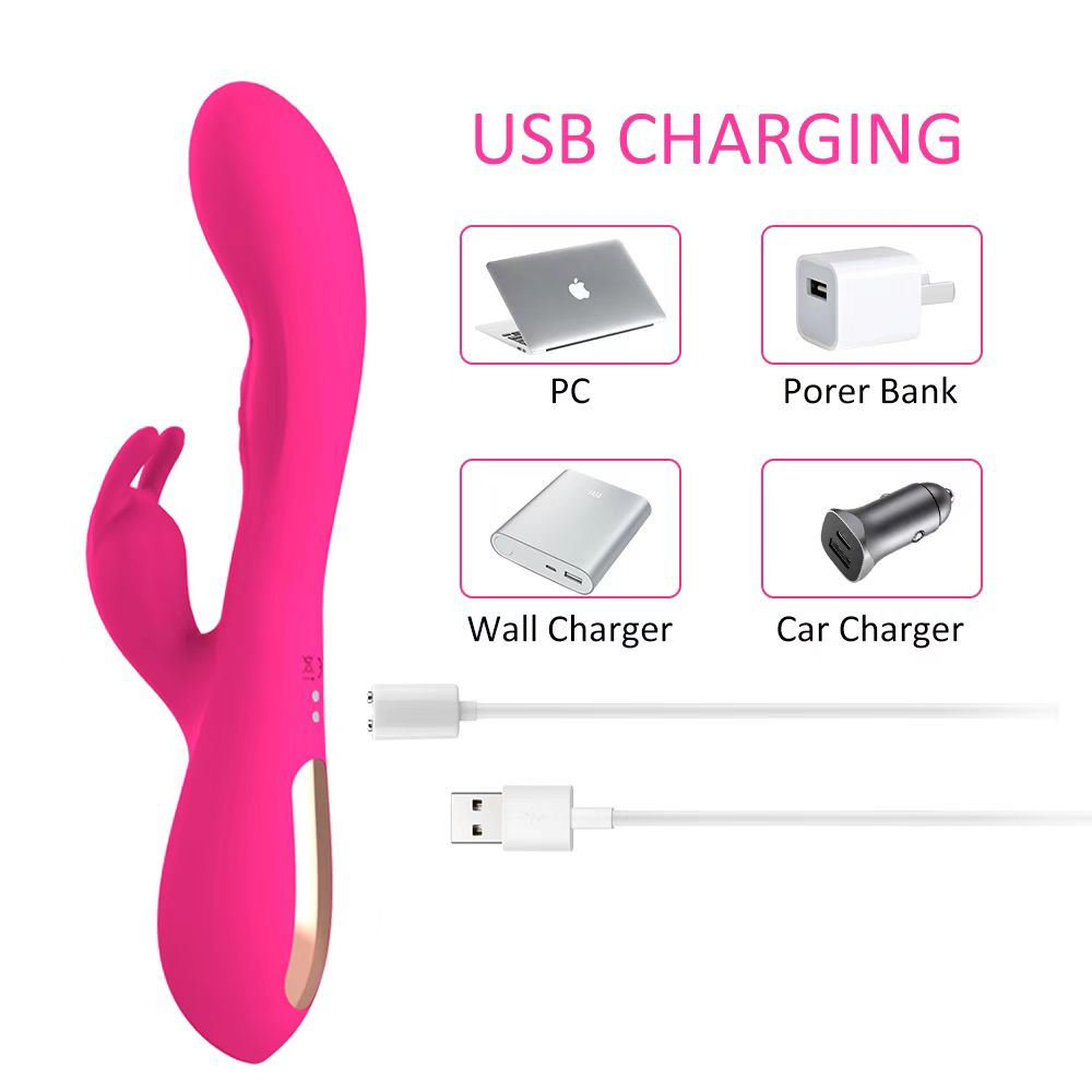 10 frequency Dual motor women vibrator g spot clitoral stimulator Heating rabbit vibrator