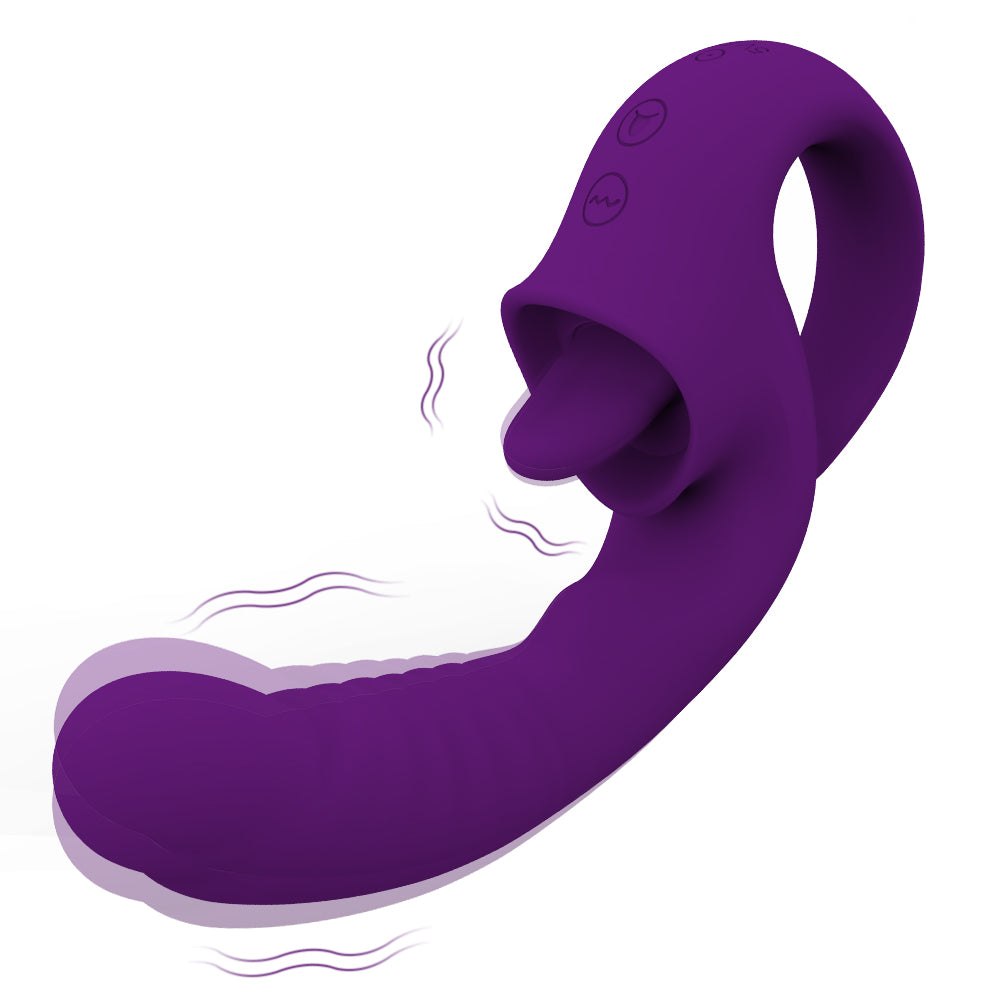 Silicone Clitoral G Spot Nipple Tongue Dildo Vibrator 10 Modes Clit Sucker Clitoris Stimulator Women Rose Toy