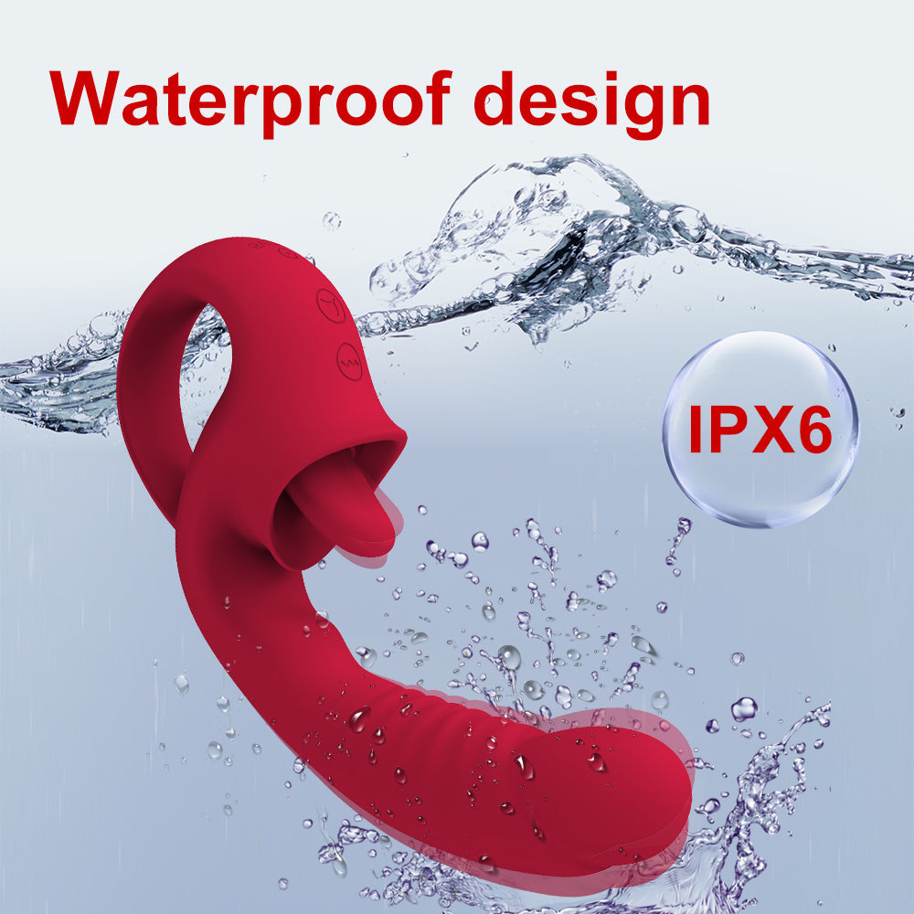 Silicone Clitoral G Spot Nipple Tongue Dildo Vibrator 10 Modes Clit Sucker Clitoris Stimulator Women Rose Toy