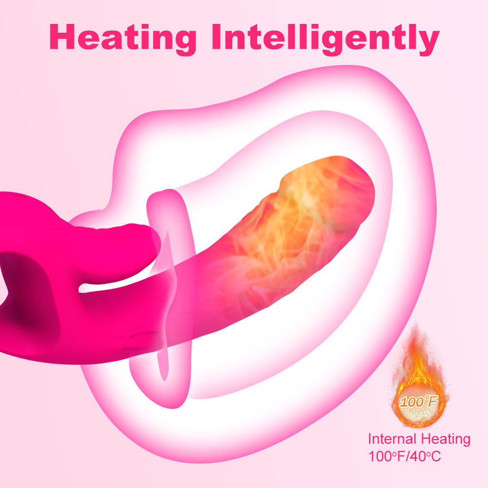 10 Frequently Powerful Vibrating Heating Double Headed Realistic Vibrator Dildo For Women