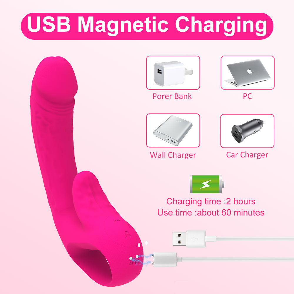10 Frequently Powerful Vibrating Heating Double Headed Realistic Vibrator Dildo For Women