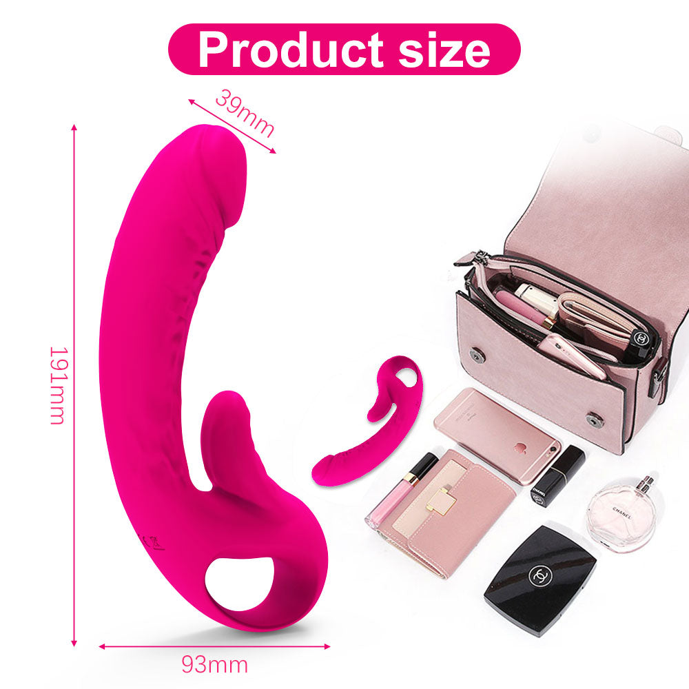 10 Frequently Powerful Vibrating Heating Double Headed Realistic Vibrator Dildo For Women