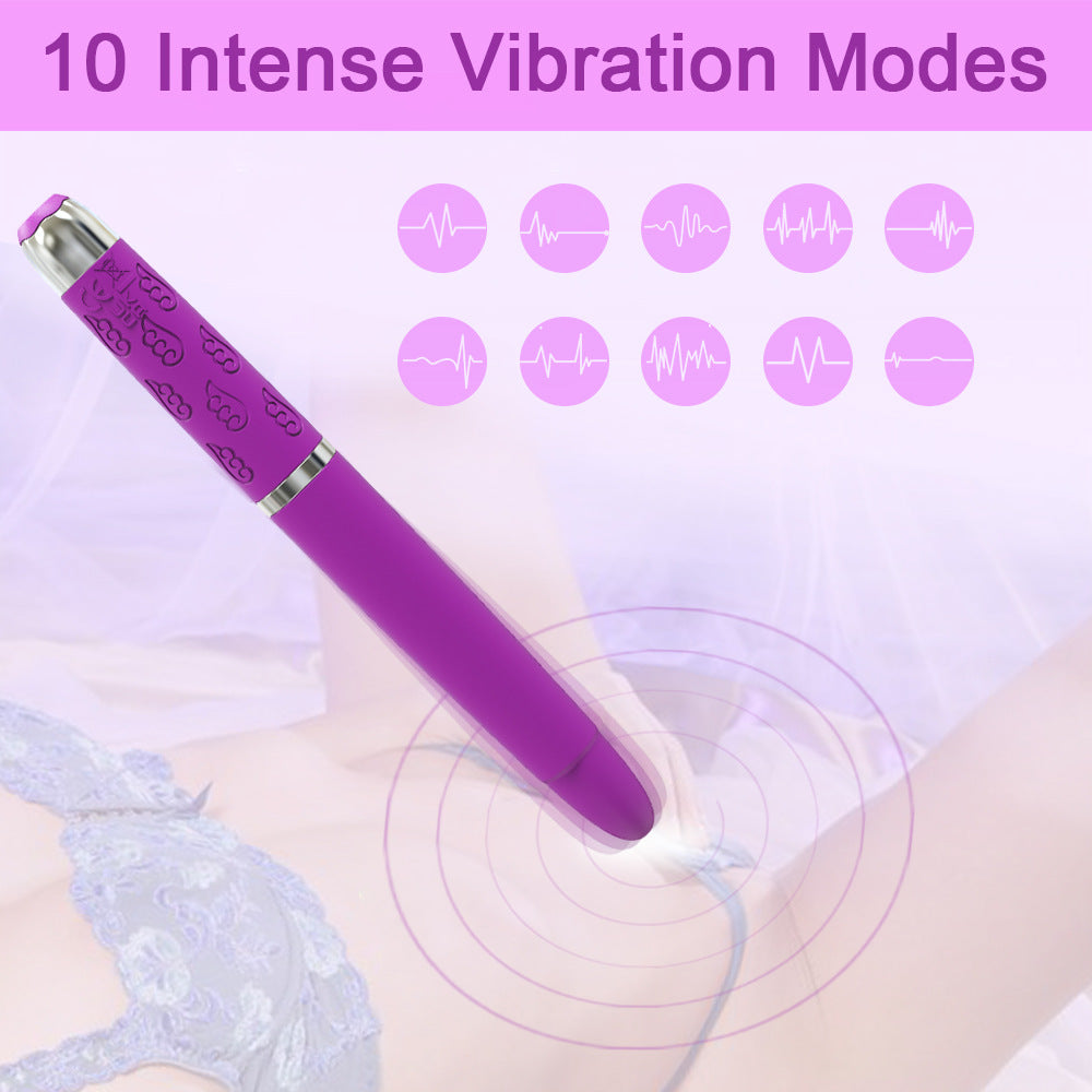 Rechargeable Waterproof Massage Stick Female Electric Massage Climax Masturbation Mini Pen Vibrator