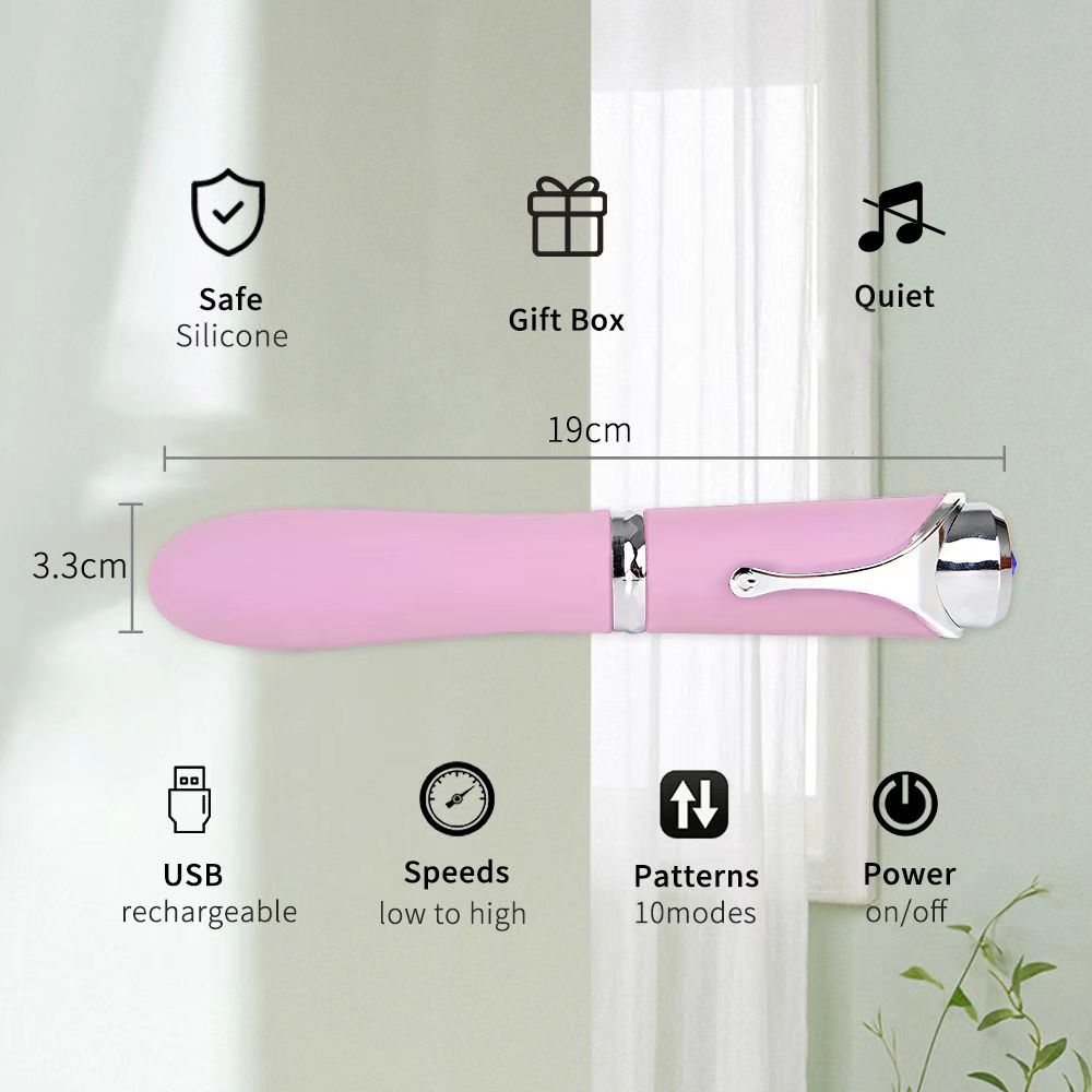 Mini G spot silicone vibrator for masturbation 10 mode pen massage vibrator Vibration Massage Stick Women