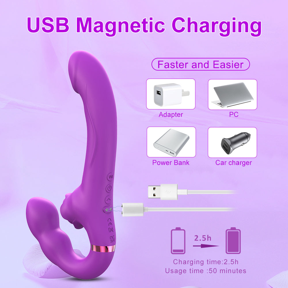 G-Spot Dildo Vibrator Silicone Realistic Double-Ended Dildo Vibrating Butt Plug Adult Anal sex toy rabbit Vibrators