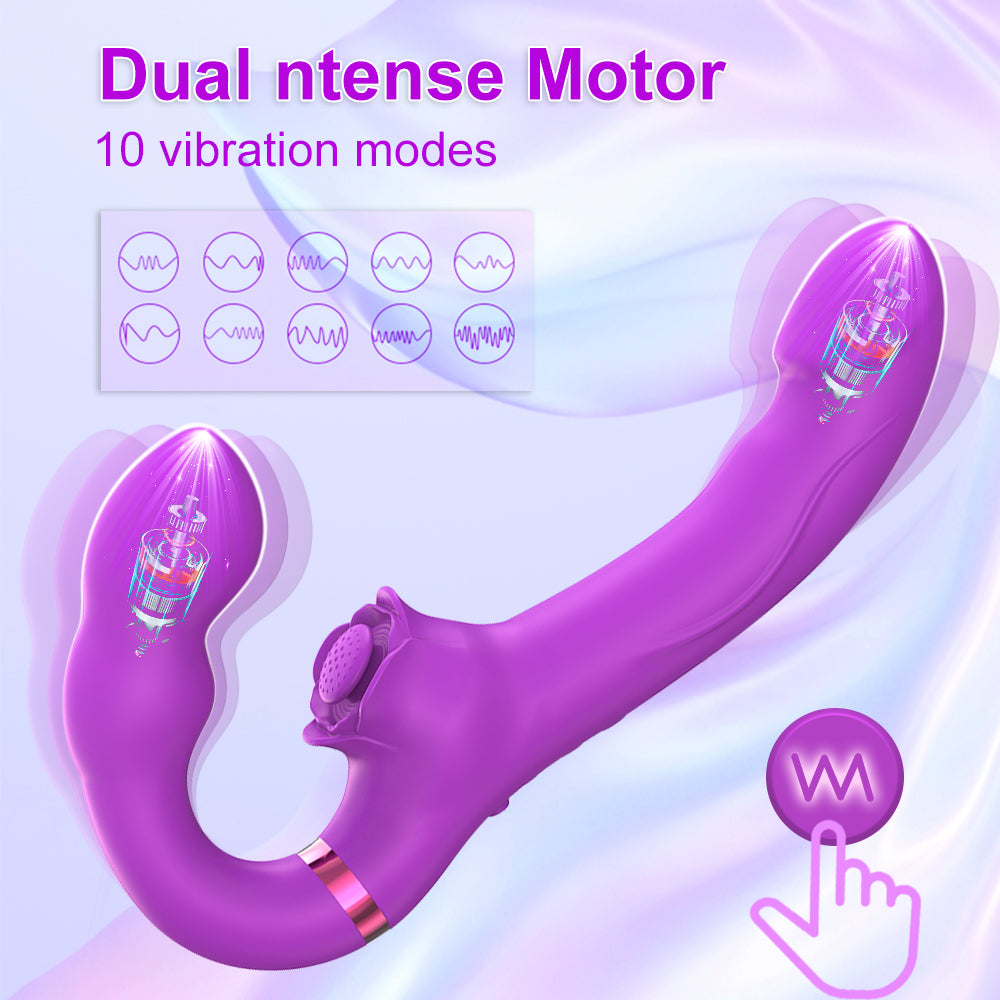 G-Spot Dildo Vibrator Silicone Realistic Double-Ended Dildo Vibrating Butt Plug Adult Anal sex toy rabbit Vibrators