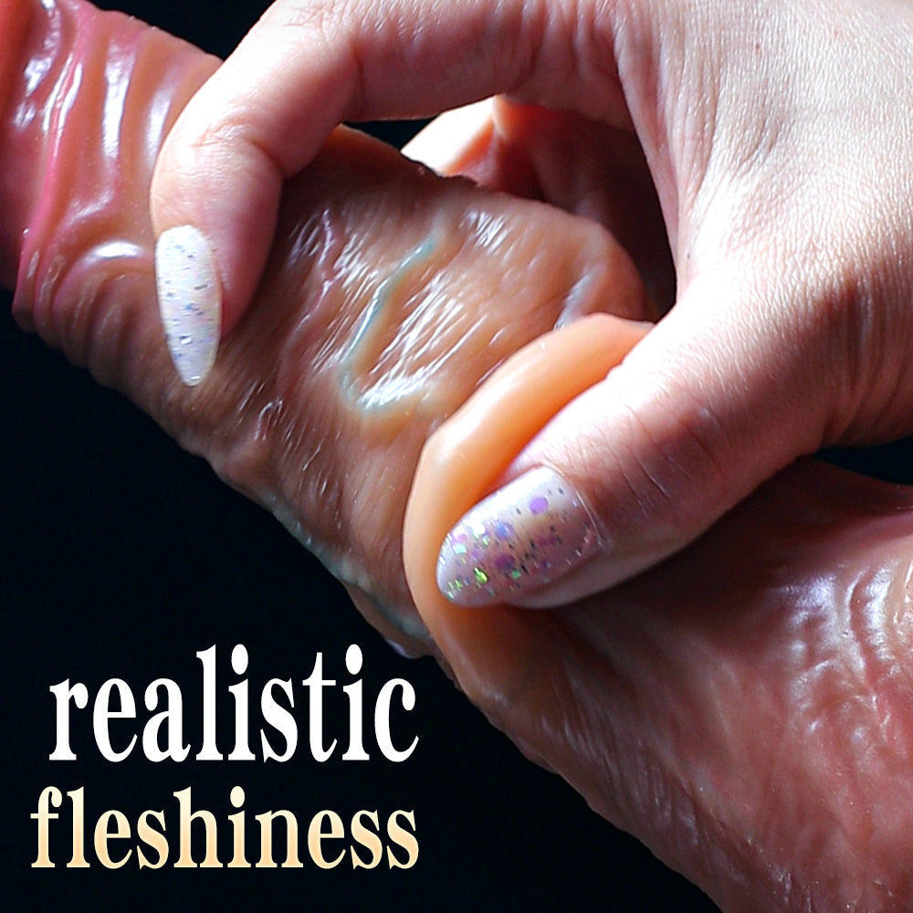 Wholesale Skin Color Liquid Soft Silicone Blood Vessel Huge Realistic Dildos For Women Dildo with Strong Suction Cup