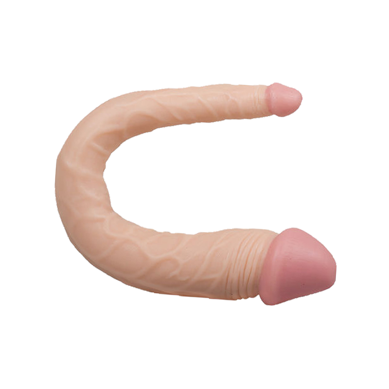 Soft Cover Dildo Double Head for Lesbian Massage Stick Strap Dildos