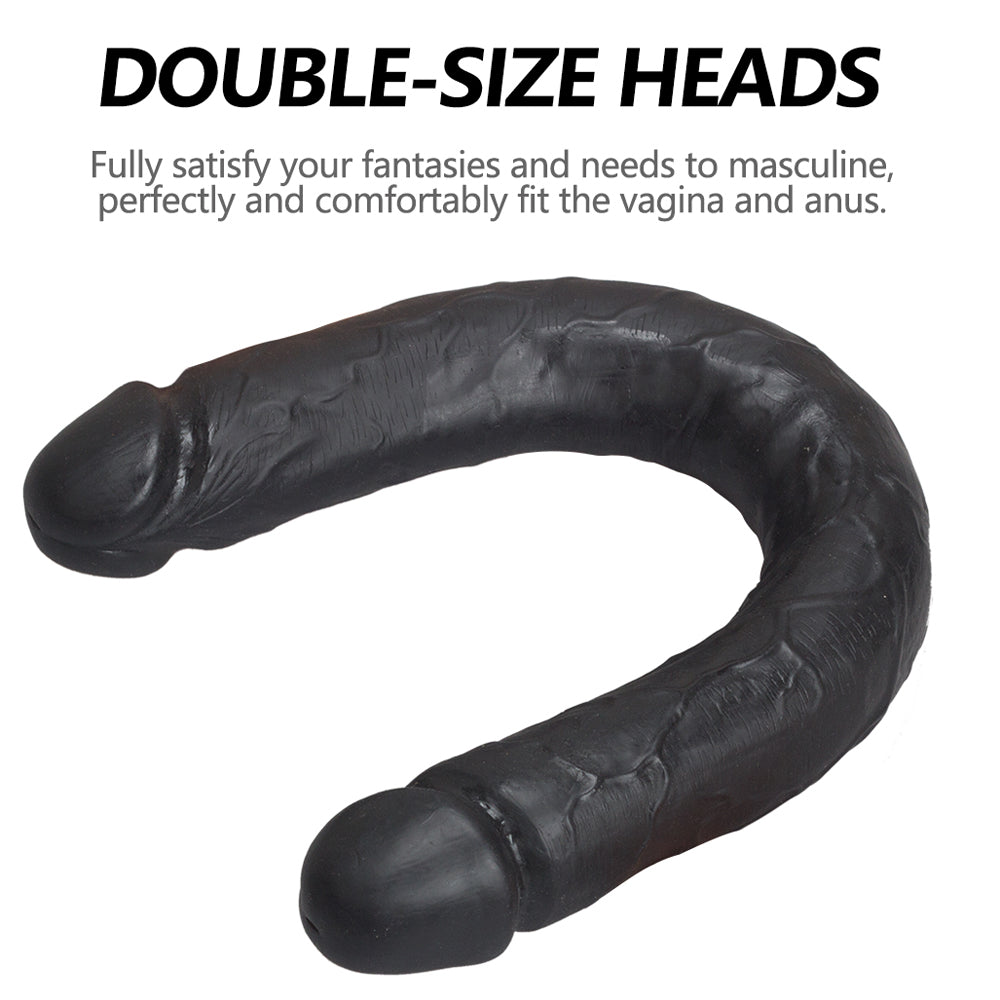 Soft Cover Dildo Double Head for Lesbian Massage Stick Strap Dildos