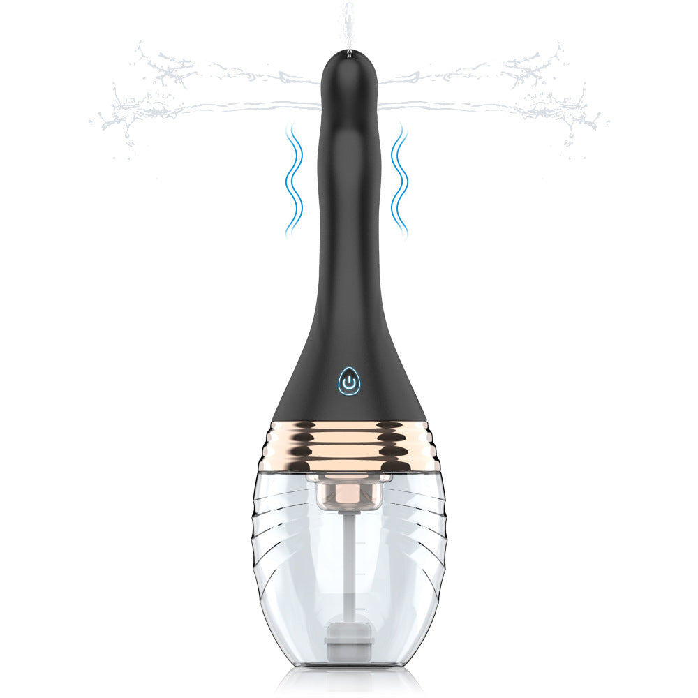 Adult male automatic water spray vibration adult sex toy anal cleaning enema bulb