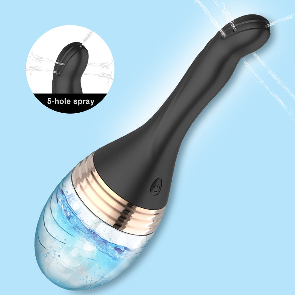 Adult male automatic water spray vibration adult sex toy anal cleaning enema bulb