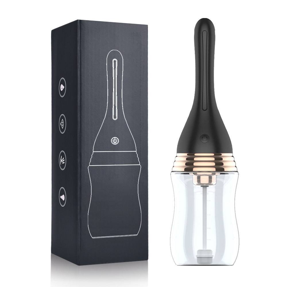 Adult male automatic water spray vibration adult sex toy anal cleaning enema bulb