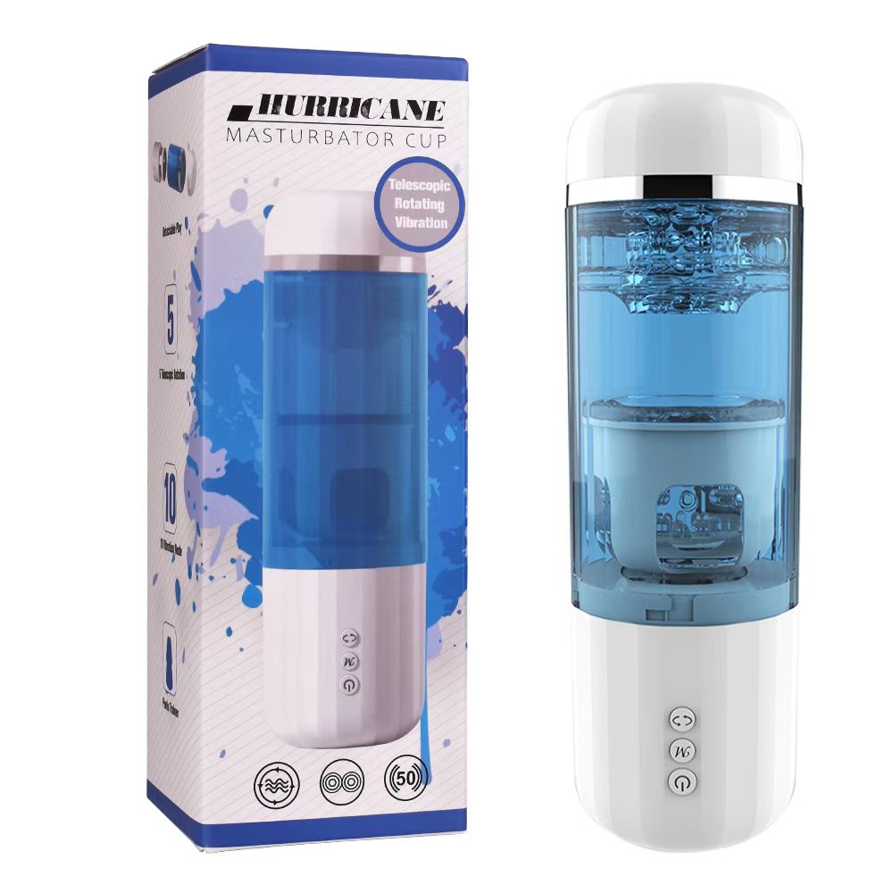 Cyclone Automatic Aircraft Cup Electric Male Telescopic Masturbation Device 10 Frequency Impact Male Exerciser Adult Sex Toys