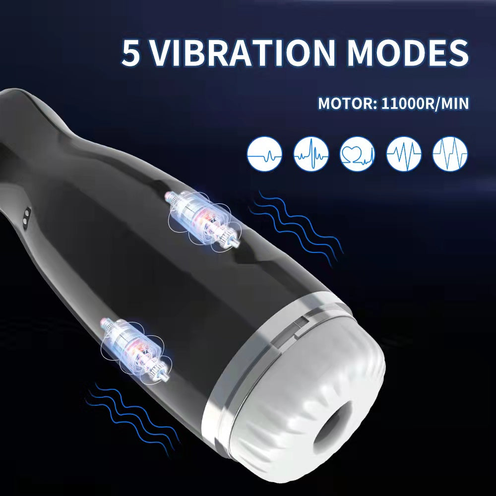 Male Pulse Massage Masturbation Cup Telescopic Rotating Masturbator Automatic Vibration Pocket Cup For Man