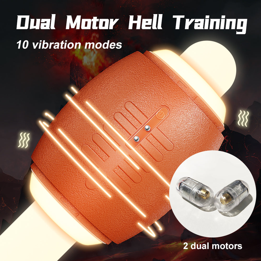 Male Masturbator Cup Crystal Open-Ended Stroker with Bump Balls Textu Vibrator Rotation masturbating device for men