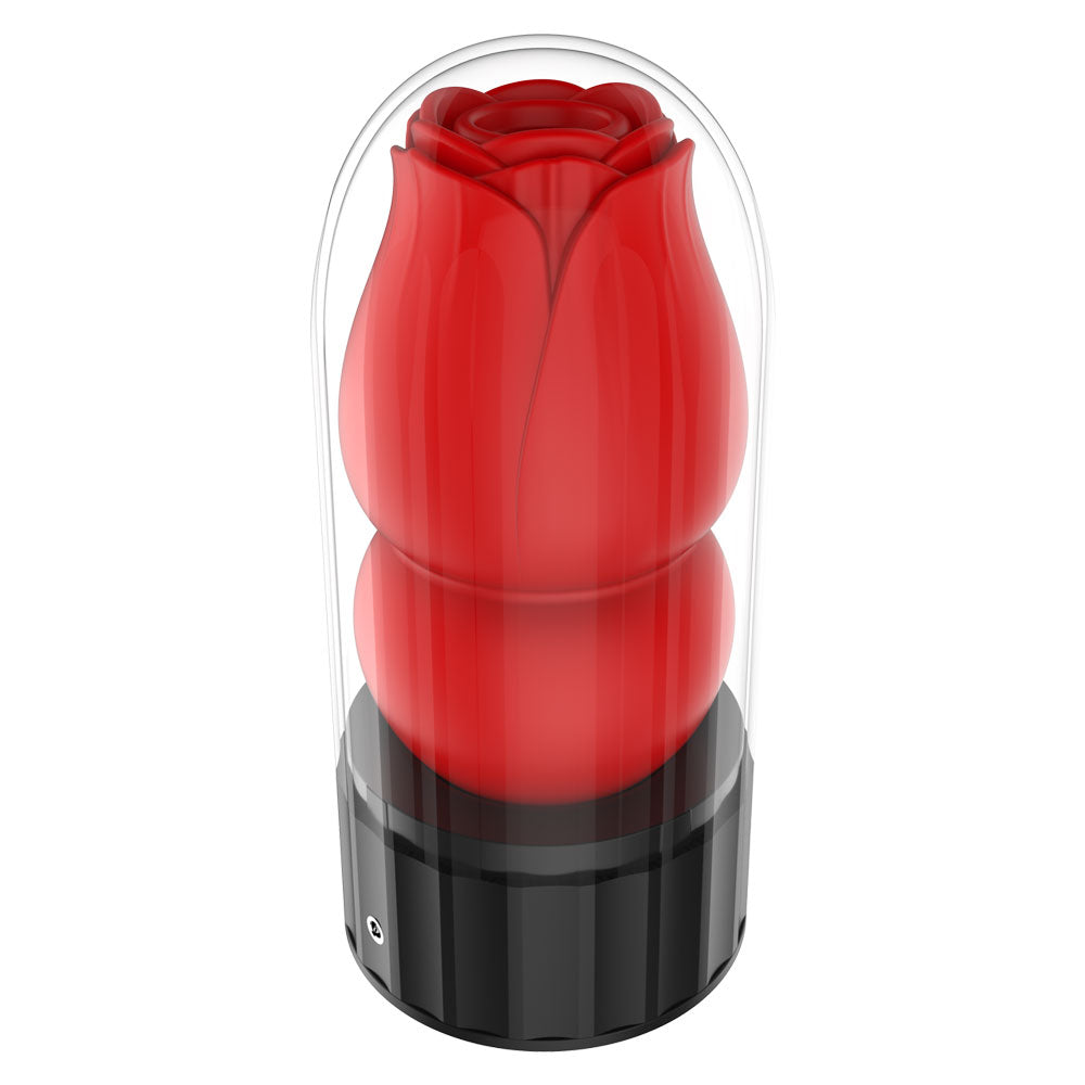 Rose shaped heated handheld environmentally friendly silicone simulation touch male masturbation airplane cup