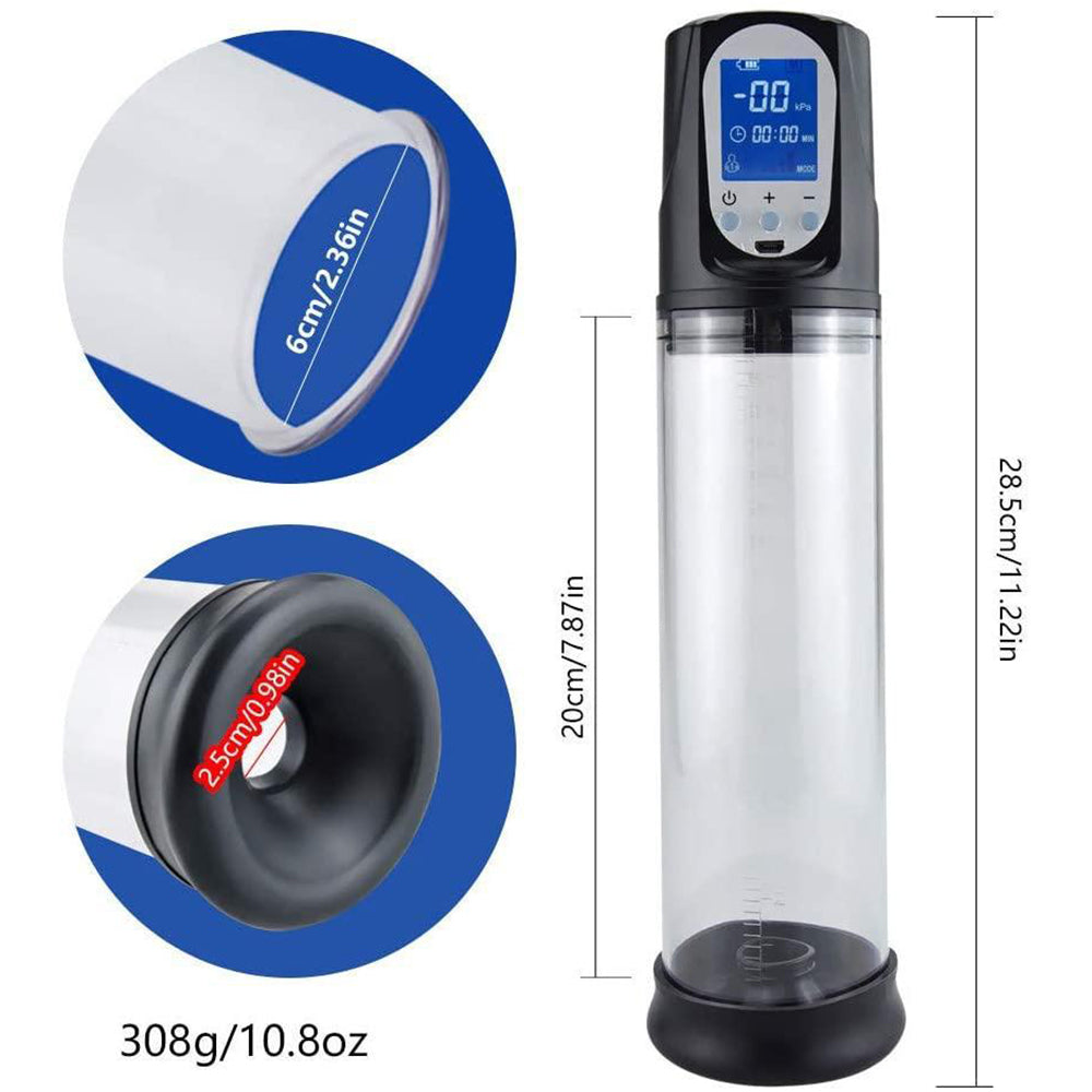USB Rechargeable Electric Male Increase Size Enhancement Automated Air Vacuum Pump Masturbator