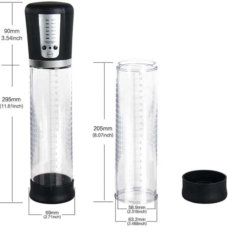 USB Rechargeable Electric Male Increase Size Enhancement Automated Air Vacuum Pump Masturbator