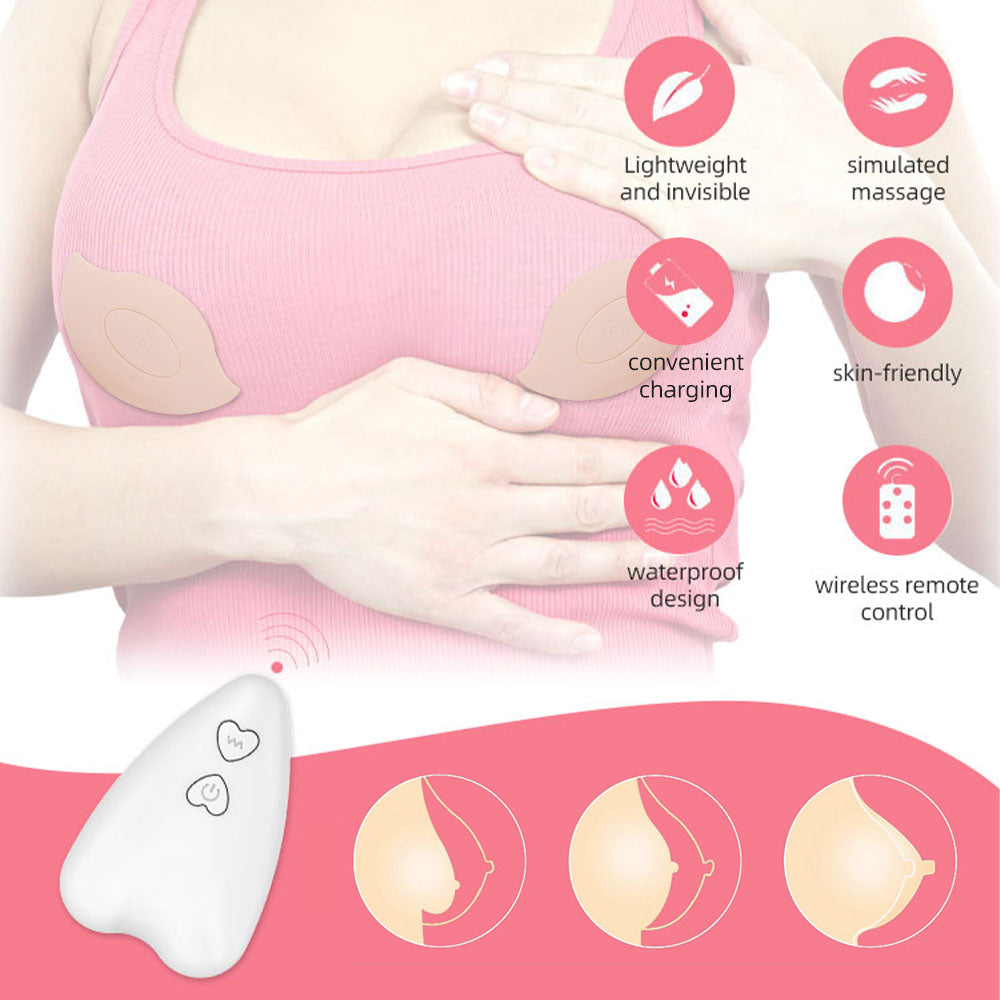 Remote Control Nipple Vibrator 10 Speed Chest Stimulator Breast Massager Breasts Enlarge Pump Adult Products Sex Toys