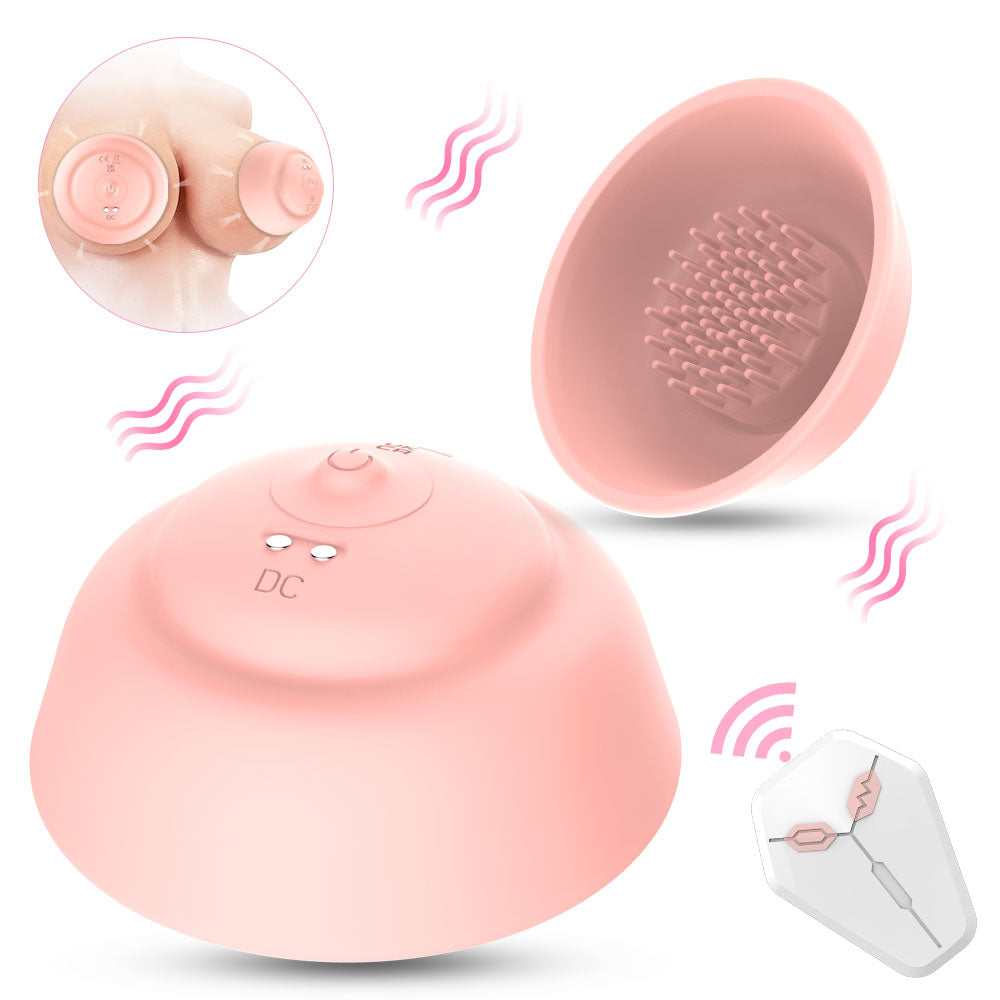 Breast Vibration Massager 10-frequency Vibration Wireless Remote Control Chest Massager Teasing Stimulation Adult Supplies