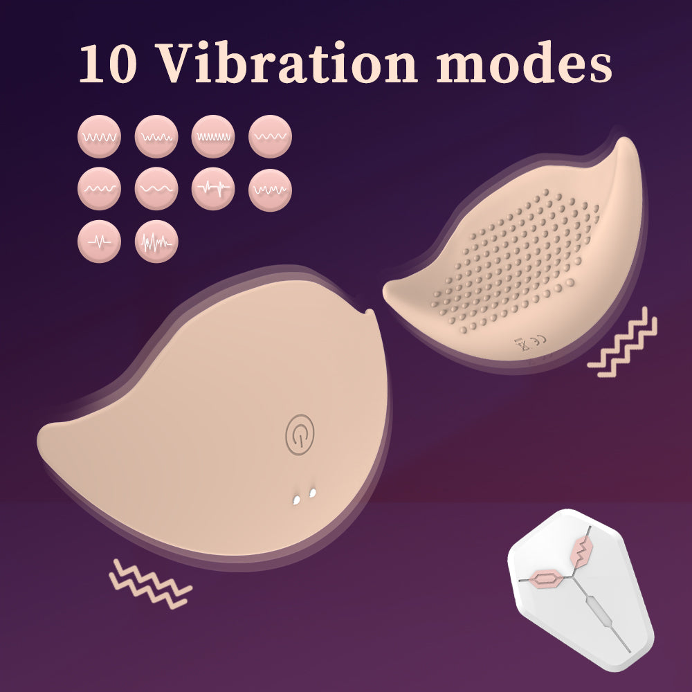 All encapsulated rubber latex sticker electric massager female wear breast sticker 10 frequency vibration breast massager