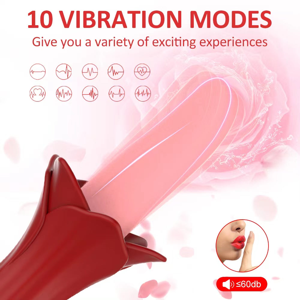 Realistic Tongue Shape Waterproof Breast Clitoris Toys G-spot Female Realistic Artificial Licking Vibrator for Women