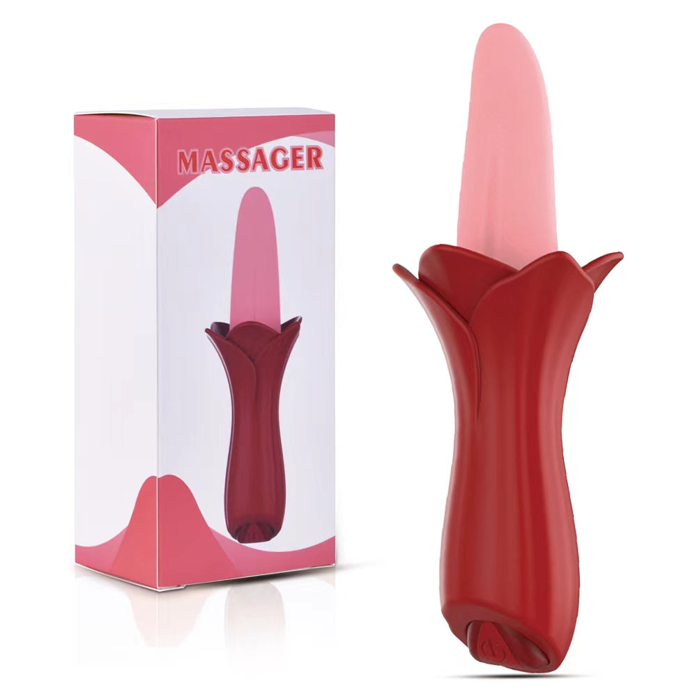 Realistic Tongue Shape Waterproof Breast Clitoris Toys G-spot Female Realistic Artificial Licking Vibrator for Women