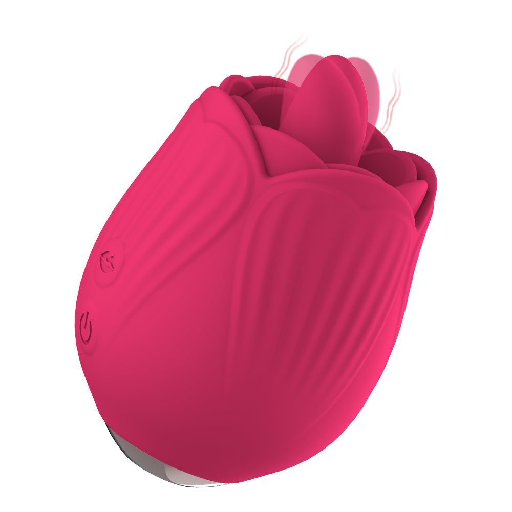 Rose tongue licker ladies tongue licking massager nipple clitoris stimulator 10 speed vibration and triggering adult sex toys