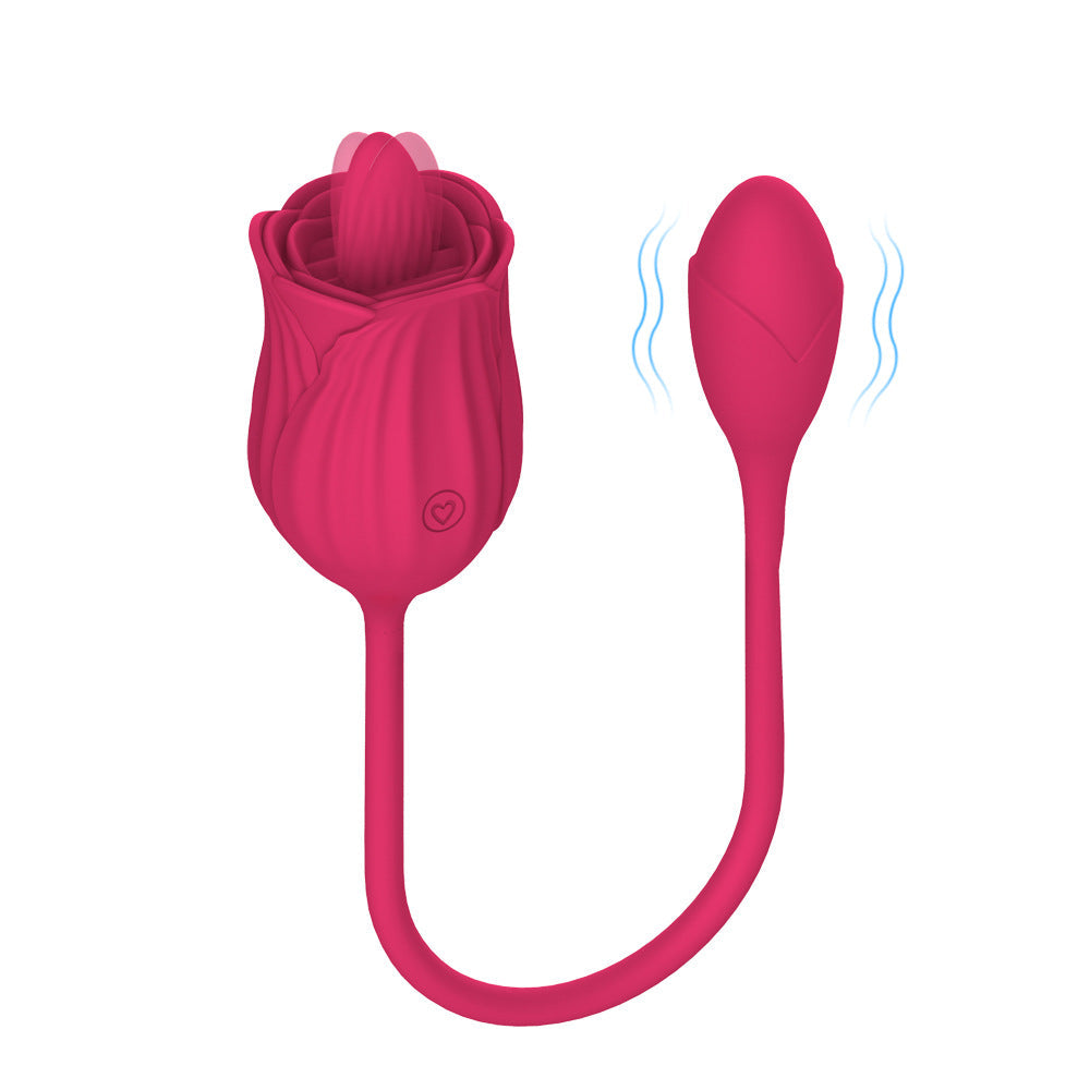 Hot Selling Female rose G Point Vibrator Stimulator Rose Silicone Vibrator For Women Rosa Licking Vibrator