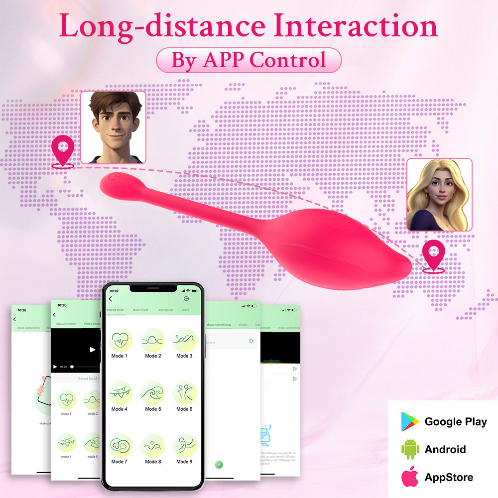 APP Remote Control G-spot Panty Vibrator Long Distance Bluetooth Wearable Vibrator Chargeable Adult Sex Toys
