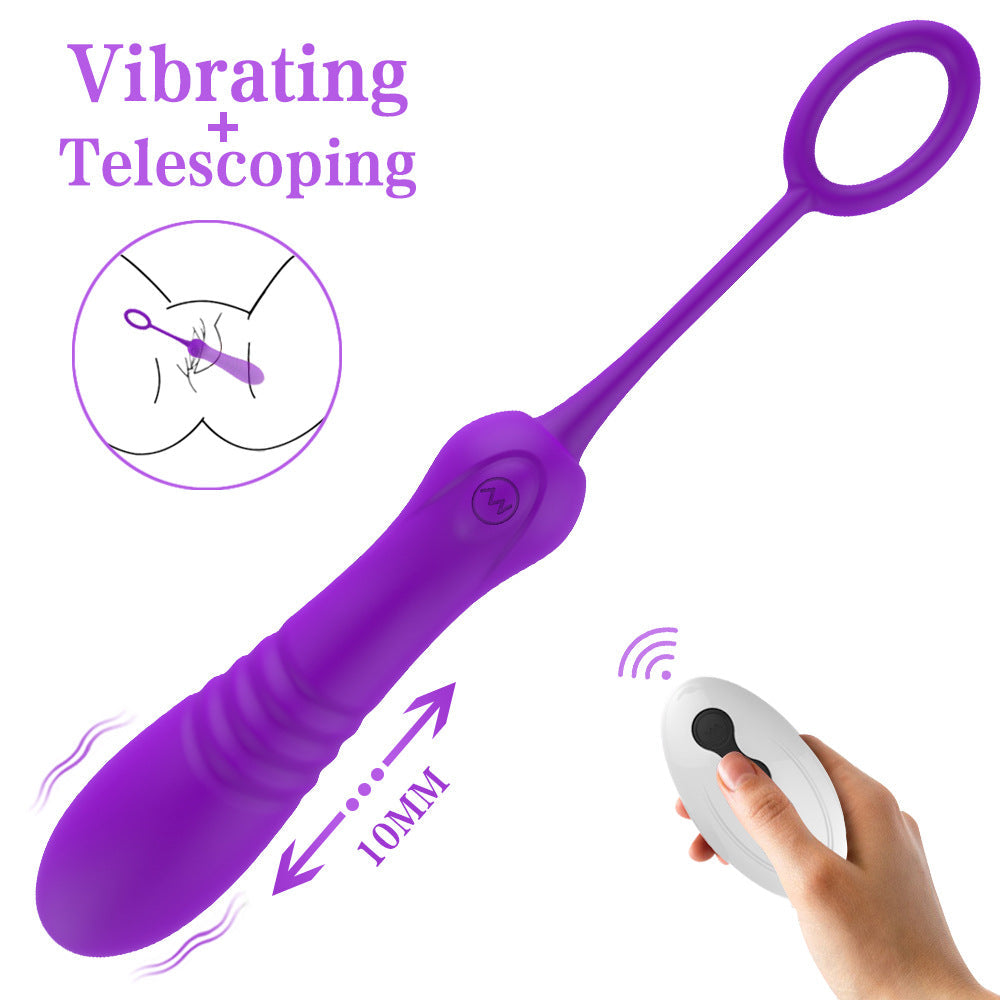 10 frequency telescopic vibrating eggs jumping stick Female g spot clitoral stimulator women vibrator