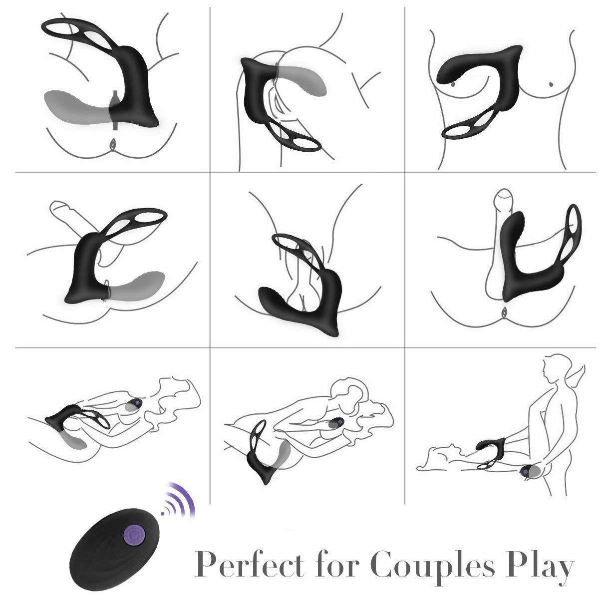 Male Butt Adult Sex Vibrator Ejaculation Delay Ring Toy Man Silicone Prostate Massager Anal Plug