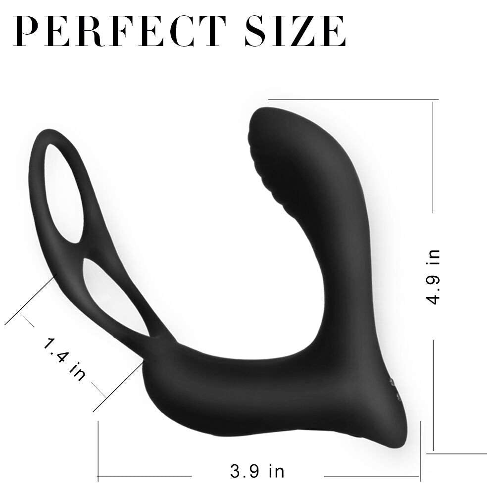 Male Butt Adult Sex Vibrator Ejaculation Delay Ring Toy Man Silicone Prostate Massager Anal Plug