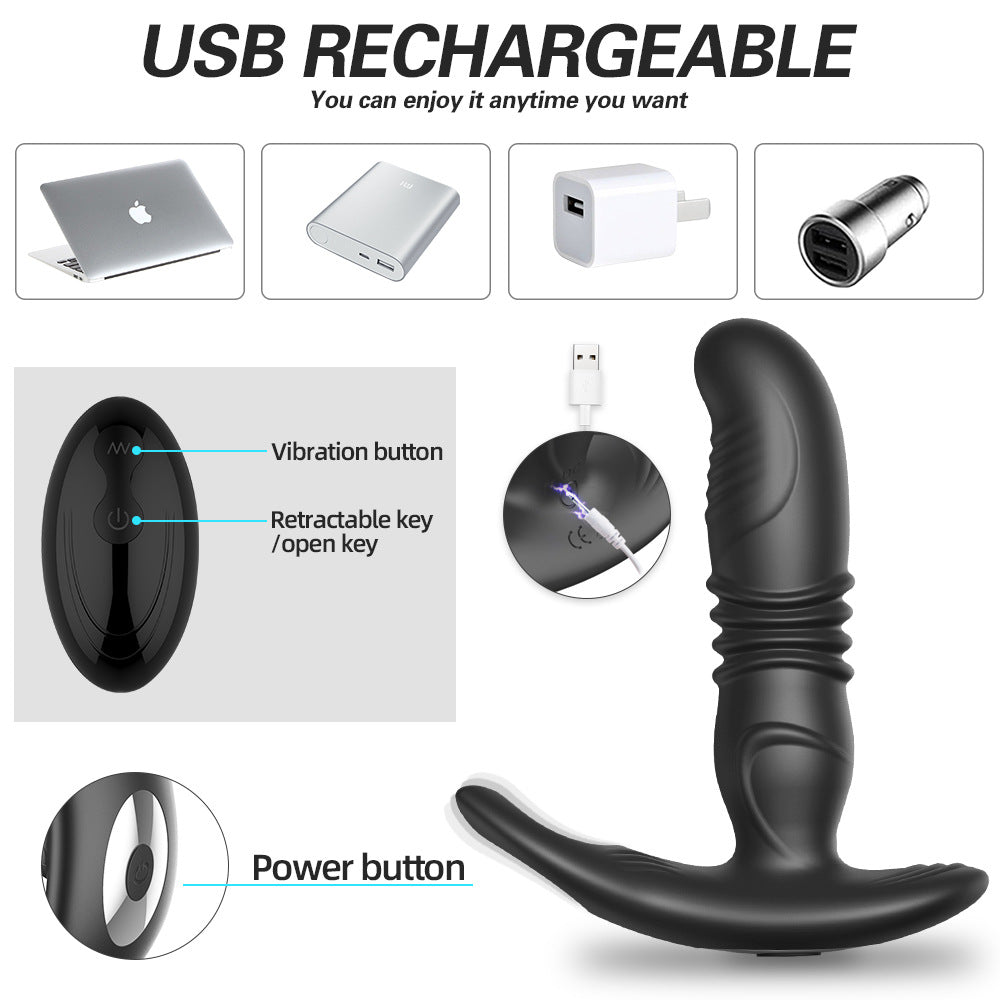 USB Charging Male Vibrating Wireless Remote Control Masturbator Sex Toys Prostate Massager Plug Anal Anal Plug Vibrator For Men