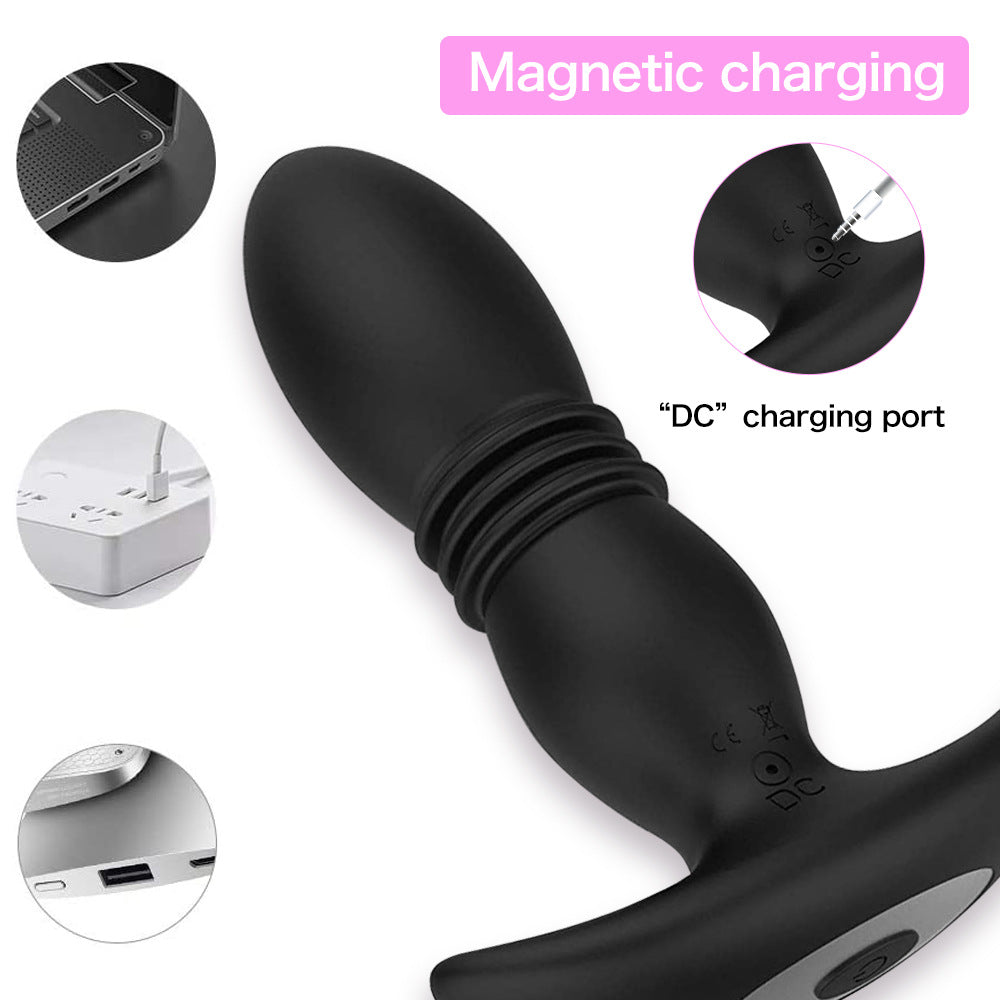 Hot Selling Male Prostate Massager Remote Control Vibrating Anal Butt Plug 7 Speeds Thrusting Anal Training vibrator with remote