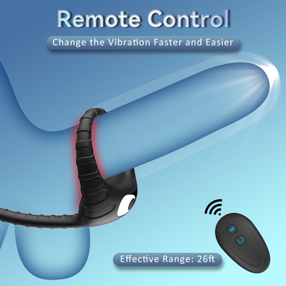 Masturbator Wireless Control Backyard Bead Silicone Vibrating Lock Sperm Ring Men's Masturbator Anal Plug Vibrator for Men