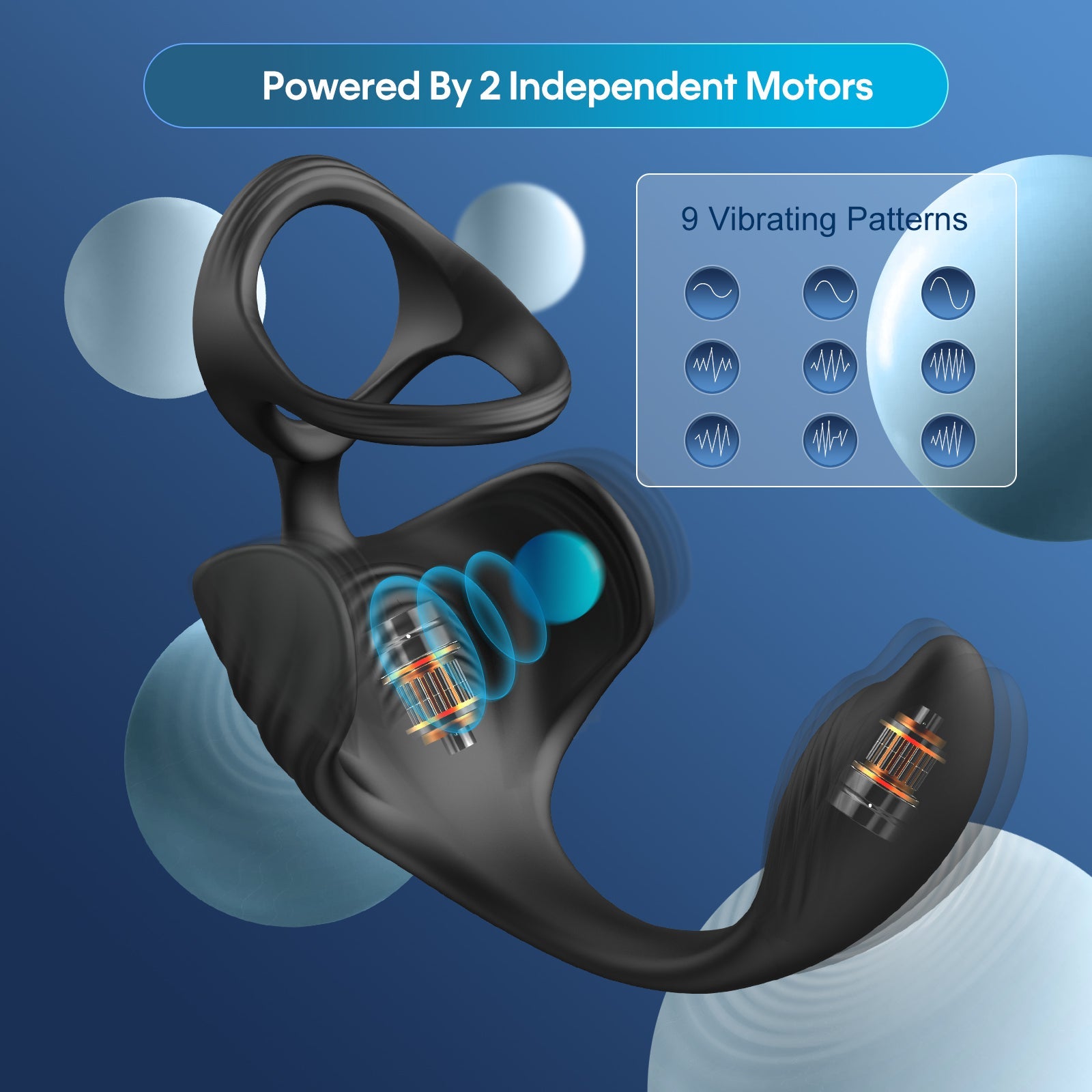 Silicone Wearable Electric Stimulate Prostate Massager Vibrating Anal Butt Ejaculation Ring Vibrator For Adult Anal Toys