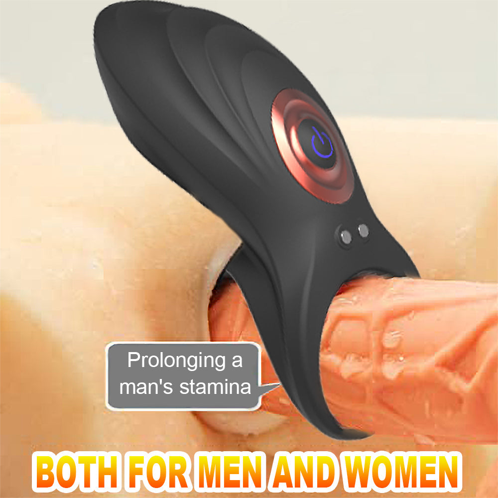 Remote Control Electric Silicone Locking Cum Ring Sleeve Clitoral Stimulation Couple Sharing Vibrating Ring Adult Products