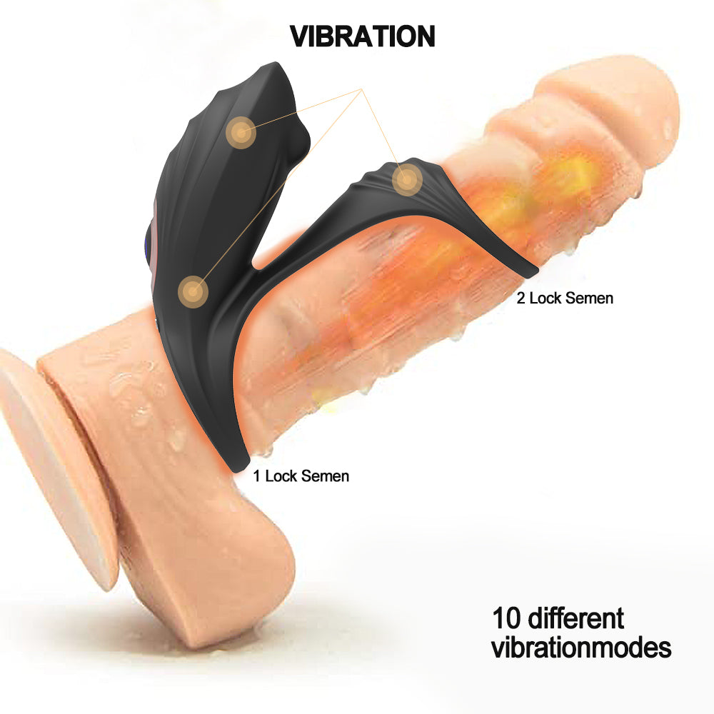 Remote Control Electric Silicone Locking Cum Ring Sleeve Clitoral Stimulation Couple Sharing Vibrating Ring Adult Products
