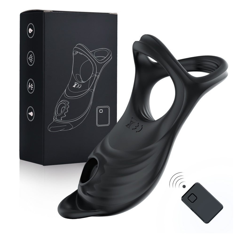 Magnetic Suction Charging 5 frequency Sucking Lock Wireless Remote Control Vibrating Ring Masturbator For Male