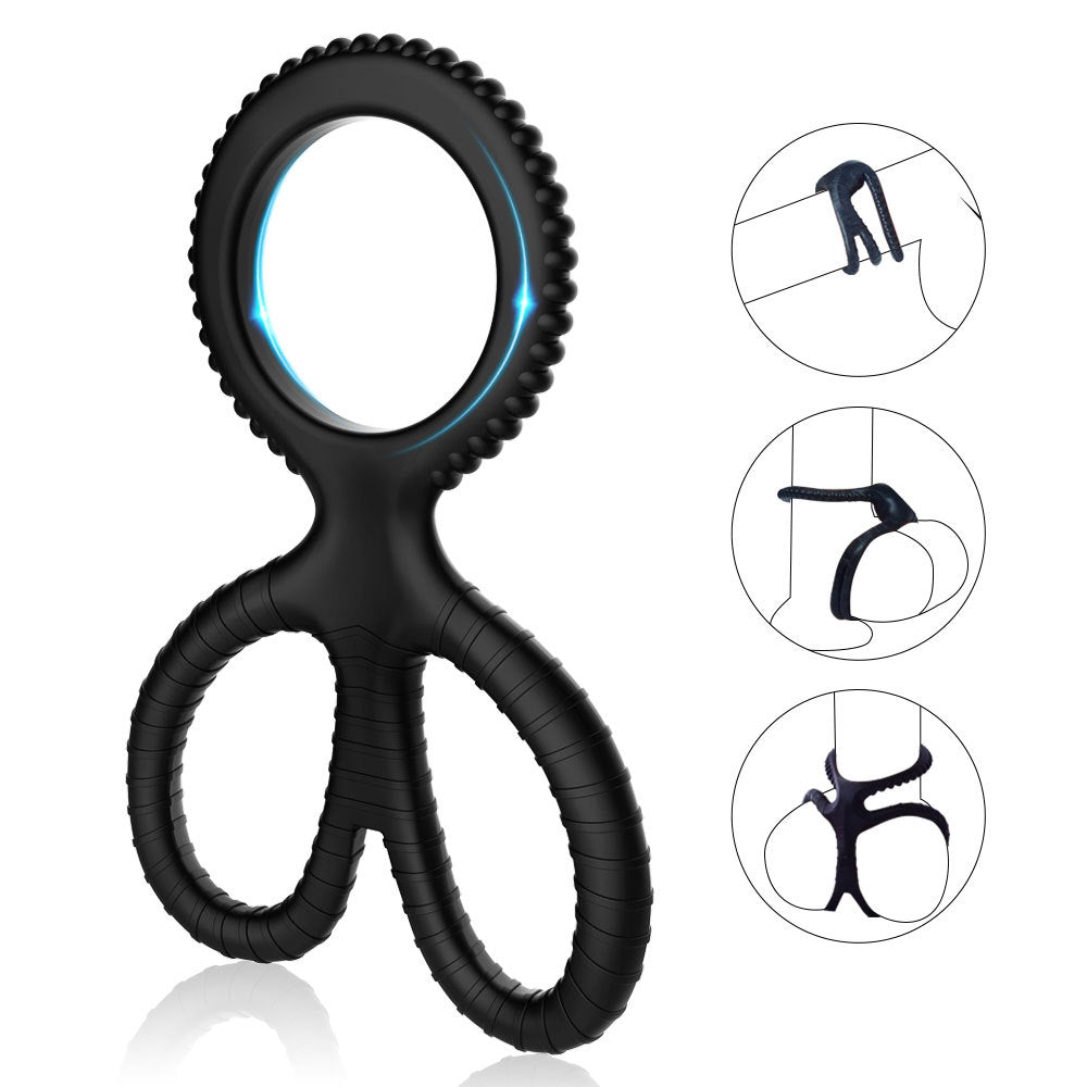 Silicone Cock Rings Male Penis Cockring Penis Ring Sling Ball Stretcher Sex Toys Penis Cock Ring Sling Cage Sleeve Ball Stretcher for Men Sex Toy