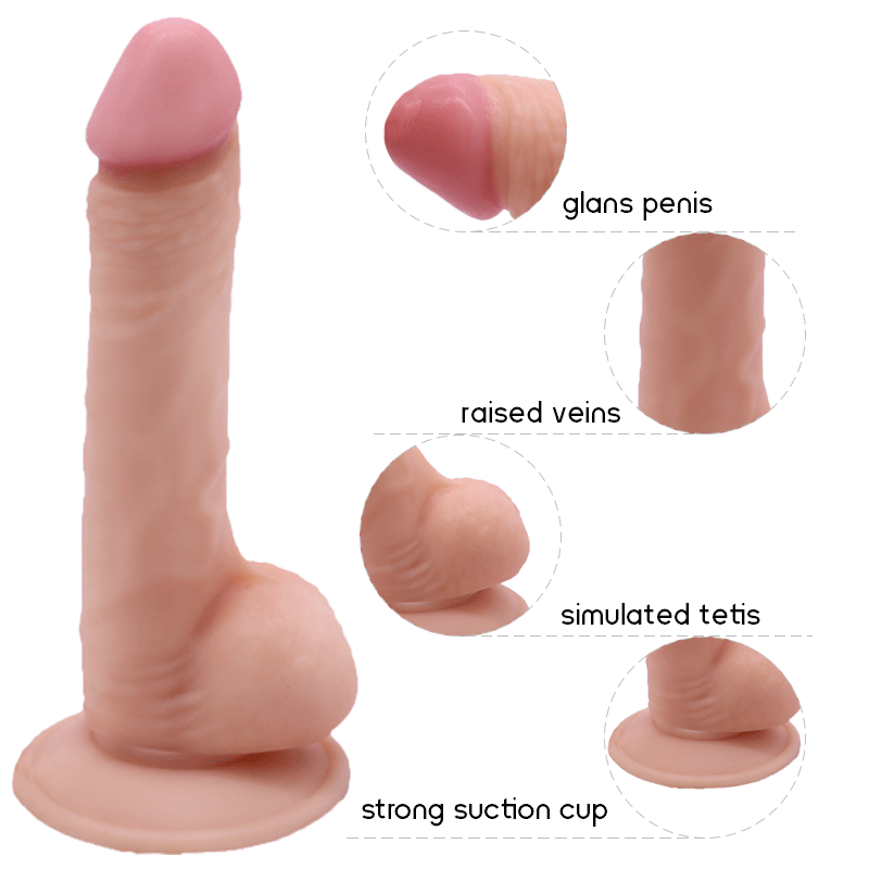 Dildo Penis G Spot Suction Cup Stimulation Soft Silicone Sex Toy Waterproof Anal
